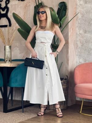 Φούστα Maxi Ιβουάρ