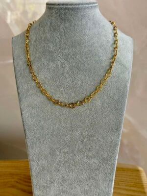 Κολιέ Ατσάλινο Επιχρυσωμένο