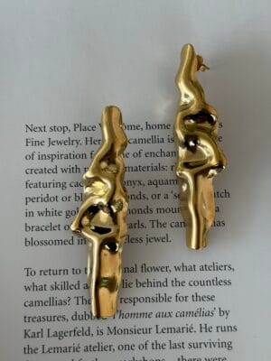 Σκουλαρίκια Ατσάλινα Επιχρυσωμένα