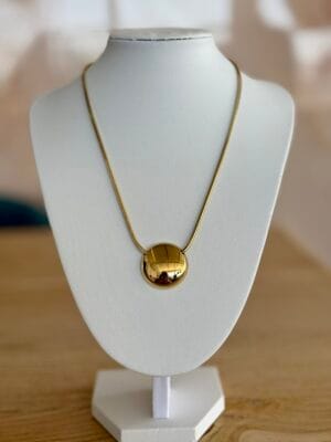 Κολιέ Ατσάλινο Επιχρυσωμένο