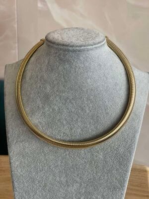 Κολιέ Ατσάλινο Επιχρυσωμένο