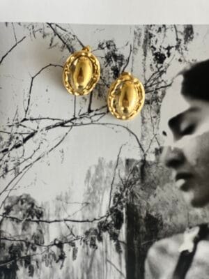 Σκουλαρίκια Ατσάλινα Επιχρυσωμένα