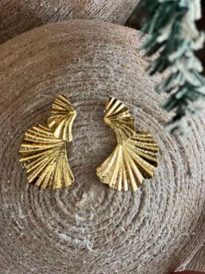 Σκουλαρίκια Ατσάλινα Επιχρυσωμένα