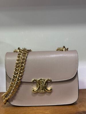 Τσάντα Μπεζ με Αλυσίδα