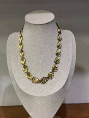 Κολιέ Ατσάλινο Επιχρυσωμένο