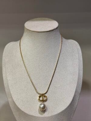 Κολιέ Ατσάλινο Επιχρυσωμένο