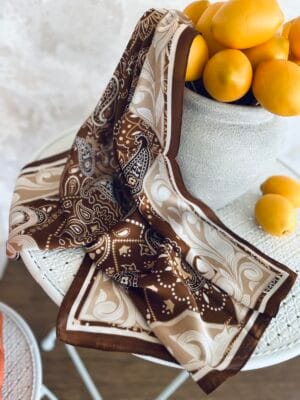 Μαντήλι Καφέ Μπεζ