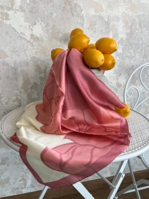 Μαντήλι Λευκό Ροζ