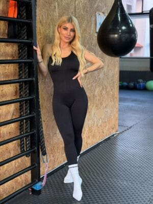 Ολόσωμη Φόρμα Αθλητική Μαύρη