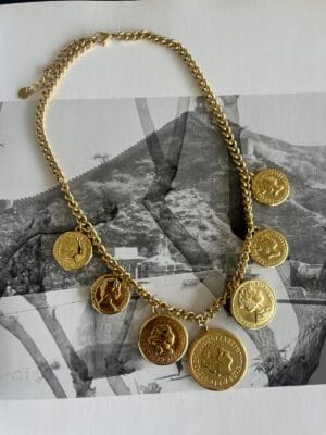 Κολιέ Ατσάλινο Επιχρυσωμένο