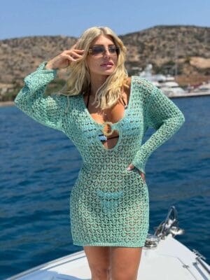 Φόρεμα Mini Παραλίας Βεραμάν Lurex